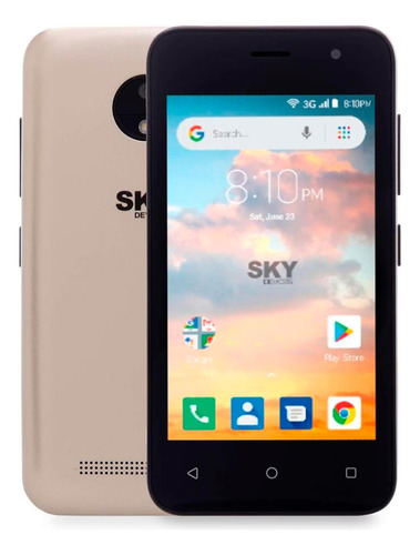 Sky Device Platinum B4 8gb Dorado 1gb Ram Con Funda Android