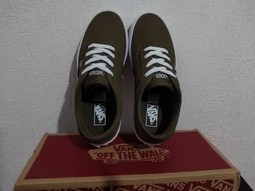 Tenis Vans Atwood Verde Olivo Original Nuevo Unisex Camuflaj