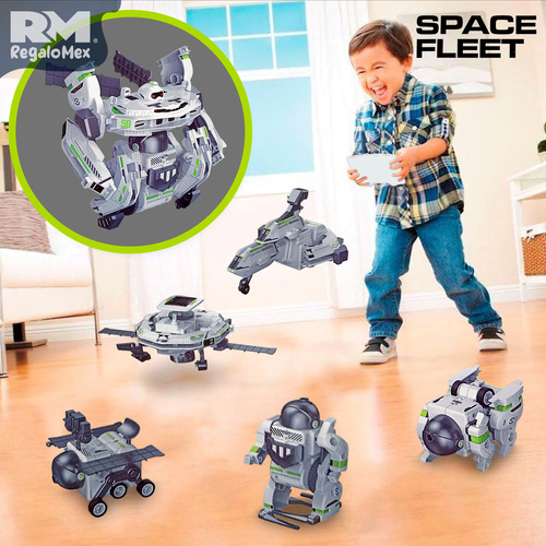 6 En 1 Robot Espacial Con Control Remoto 2.4ghz Bloques
