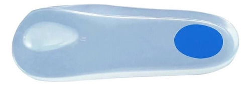Palmilha 3/4 Com Piloto E Ponto Azul Fascite Plantar Cor Incolor
