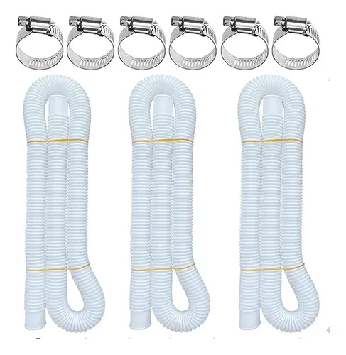 Poolschläuche Für Oberirdische Pools - 4er Set Kompatibel Mit Intex Filterpumpe 607, 637 - Inkl. 8 Metallklemmen