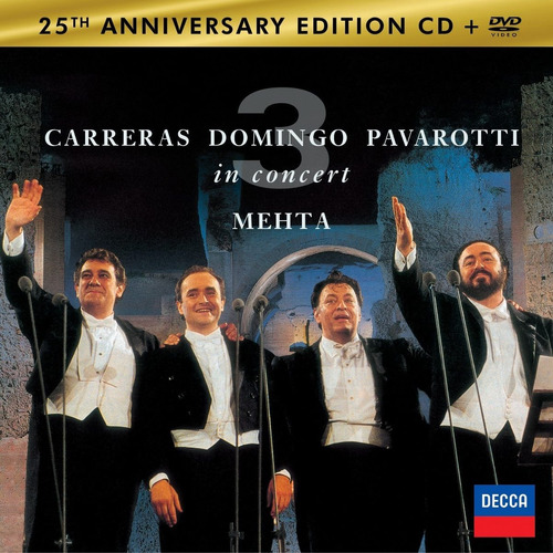 Carreras Domingo Pavarotti Three Tenors 25th Cd + Dvd Nuevo