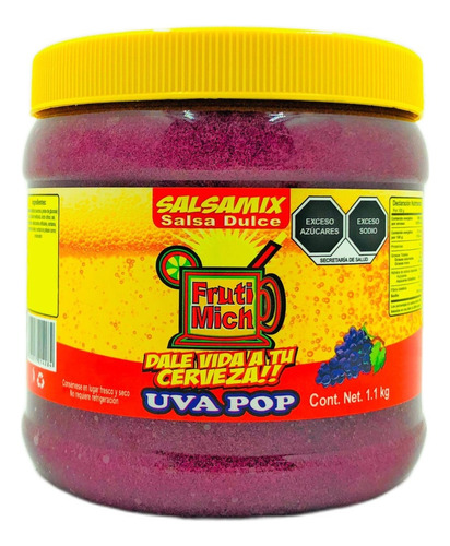 Pulpa Salsa Escarchar Michelada Frutimich 1.1kg Uva Pop