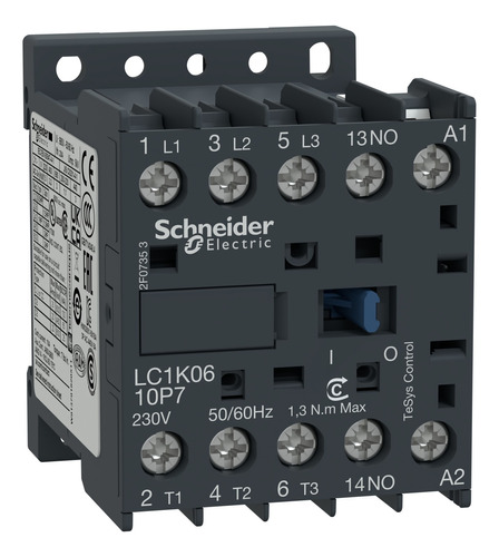 Contactor 3x12a 1na 24v 50/60hz Schneider
