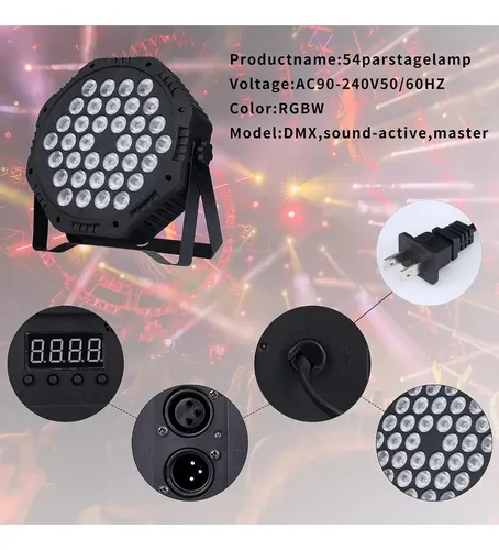 Luces Eventos Escenario Dj Proyector Rgb Control 36 Leds