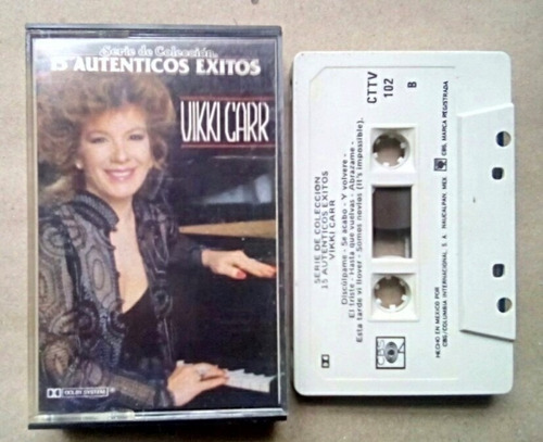 Vikki Carr. 15 Auténticos Éxitos. Cassette. Cbs. 1982.