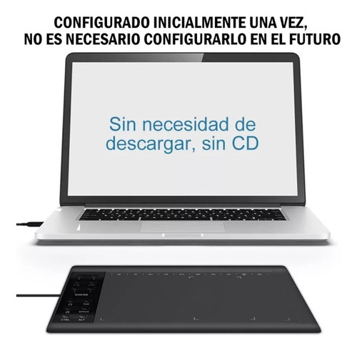 Tableta Gráfica 10x6 Con 8192 Niveles De Presión Y 22 Teclas (Usado)