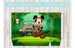 Arquivo Digital Sacolinha Mickey Safari 