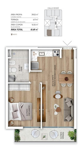 Imagen 2 de 14 de Gran Balcon, 1 Dormitorio + Piscina, Gym Y Muchos Amenities Mas!
