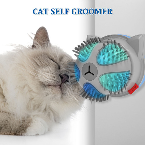 Cuidador E Massageador Automático De Gatos Com Brinquedo Led