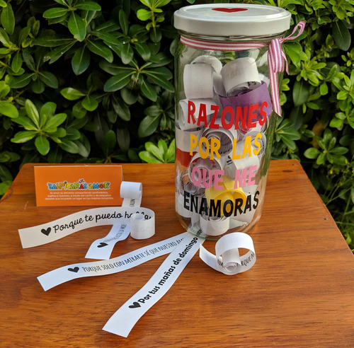 Frasco Razones Mensajes San Valentin Dia Enamorados Regalo