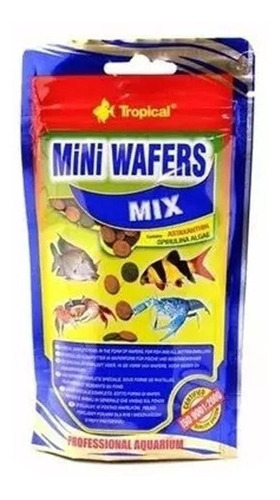 Ração Mini Wafers Mix 18g Tropical Sachê Para Peixes