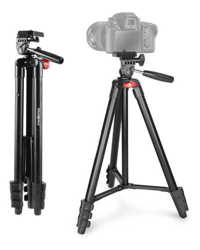 Imagen 1 de 9 de Tripie Para Camara Profesional 360° Portatil 135 Cm Redlemon