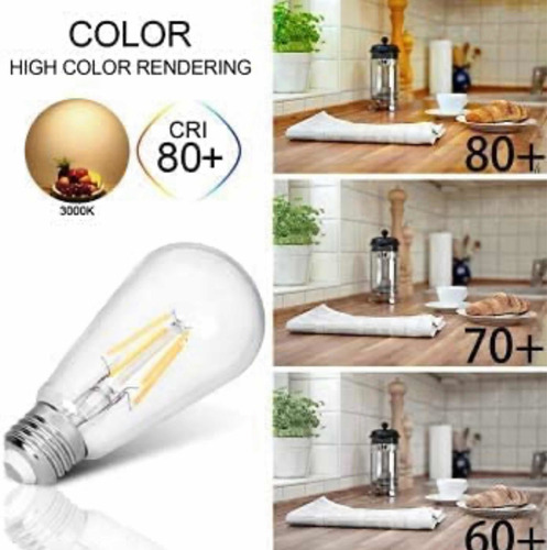 Foco Bombilla Led Vintage E26 E27 Standard Blanco Cálido