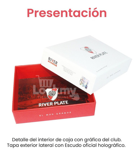 Billetera River Plate Oficial En Cuero Ecológico Para Hombre