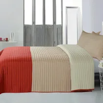 Comprar Cubrecama Tricolor Una Plaza Y Media Más Una Funda 