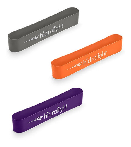 Kit 3 Mini Band Faixas Elásticas Tipo Thera Band Hidrolight