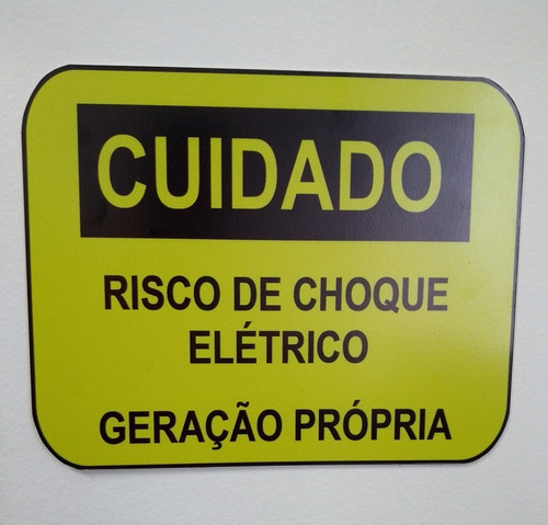 4x Placa De Advertência (geração Própria - Energia Solar)