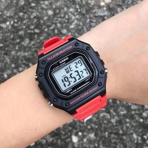 Reloj Casio Modelo W-218 Rojo