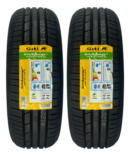 Kit 02 Pneus 205/55r17 Giti Gitisynergy Suv 4x4 H2 95w Xl