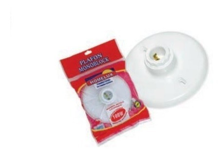 Kit Com 10 Plafonier Monoblock Branco Homelux