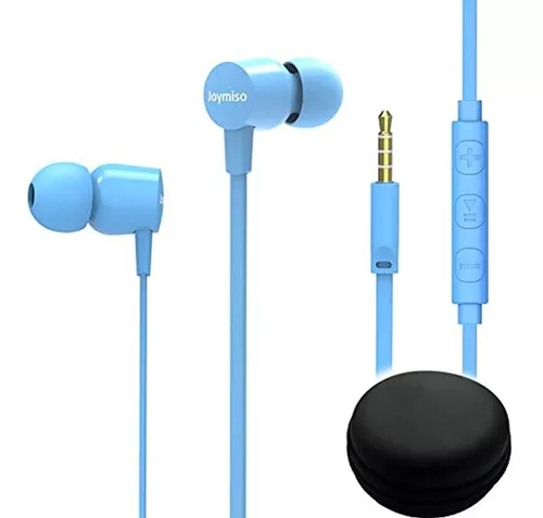 Auriculares con cable de micrófono, cascos de oreja plana de 3,5mm,  compatibles con iPhone, Android, ordenador portátil y otros