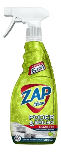 Limpador Desengordurante Zap Clean 500ml Pulverizador Limão