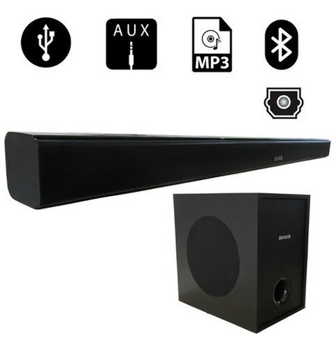 Aiwa Parlante Soundbar Con Subwoofer Bluetooth 100w Usb/ Aux