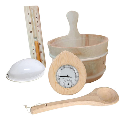 Kit De Cubo Y Cucharón De Madera Para Sauna, Juego De
