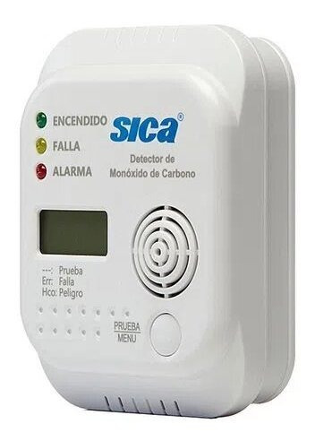 Imagen 2 de 8 de Detector De Monoxido De Carbono Sica Sensor Digital Alarma