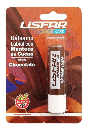 Balsamo Labial Manteca De Cacao Sabor Chocolate 1u Lisfar