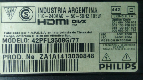 Placa T-com Tv Philips 42pfl3508g/77