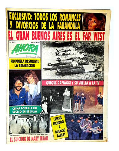 Revista / Ahora N° 62 / Año 1984 / China Zorrilla  Pimpinela