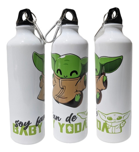 Cilindro Botella Para Agua Baby Yoda Grogu