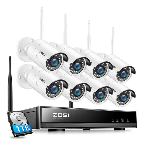 Sistema Seguridad Dvr 8ch 8 Camaras Bullet Hd Wifi Ip Bagc