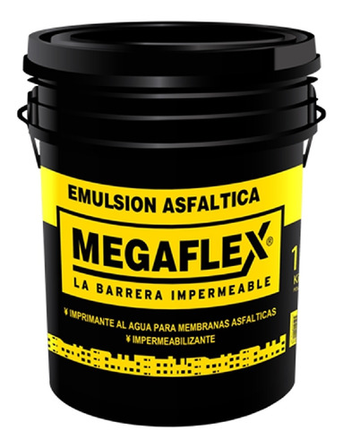 Emulsión Asfáltica Megaflex Balde X 18lts 