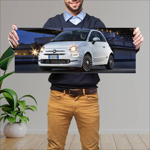 Cuadro 30x80cm Auto 2015 Fiat 500 Auto 70