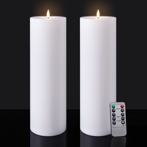 Velas Led Grandes Sin Llama Para Exteriores: Velas De Pilar