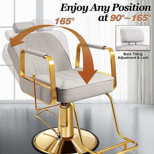 Imagen 4 de 9 de Silla Para Peluqueria / Estilistas / Reclinable /solo Envios