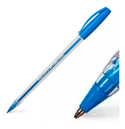 Bolígrafo Birome Faber Castell Trilux Celeste (x24 Unid.)