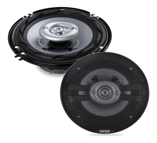 Parlantes Targa Tg 6520 6,5 Pulgadas Cuadriaxial 500w Color Negro/Gris