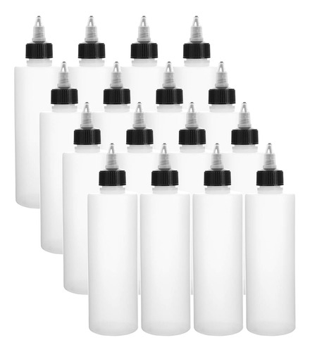 Bekith Paquete De 16 Botellas De Plastico De 8 Onzas Con Tap