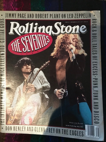 Revista Rolling Stone. Usa. The Seventies. De Colección.