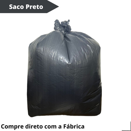 Saco De Lixo 100 Litros Reforçado Preto Com 50un Barato