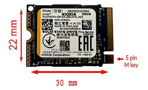 Ssd Interno Kioxia 256gb M.2 Pci-e Nvme Para Steam Deck