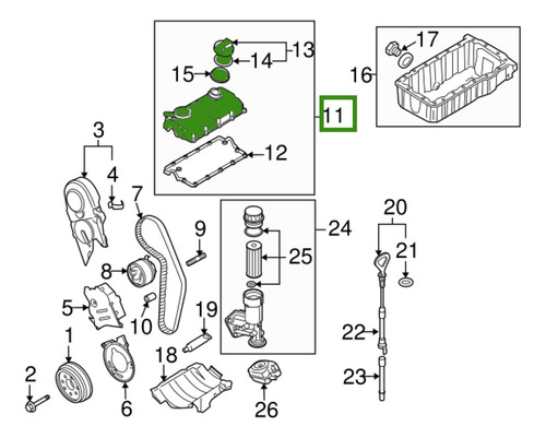 Tapa Punterias Audi A3 1.9 Tdi 2003 A 2010 038103469a