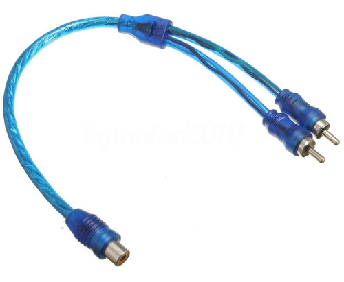 Coche Rca Phono Divisor Y Adaptador Cable 1 Hembra A 2 Conec
