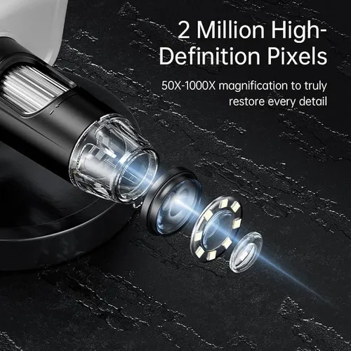 Microscopio Digital Usb 4.3 1080p Con 8 Led Y Aumento 50x-1