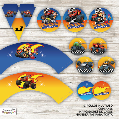 Kit Imprimible Blaze And The Monster Machines