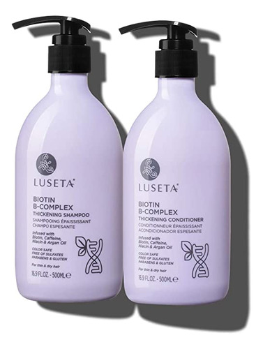 Luseta Biotin B-complex Champ&uacute; Y Acondicionador Set .